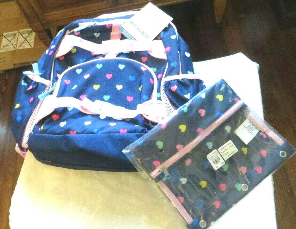 Disney School Pottery barn BACKPACK holiday Rainbow HEART+PENCIL CASE princess -