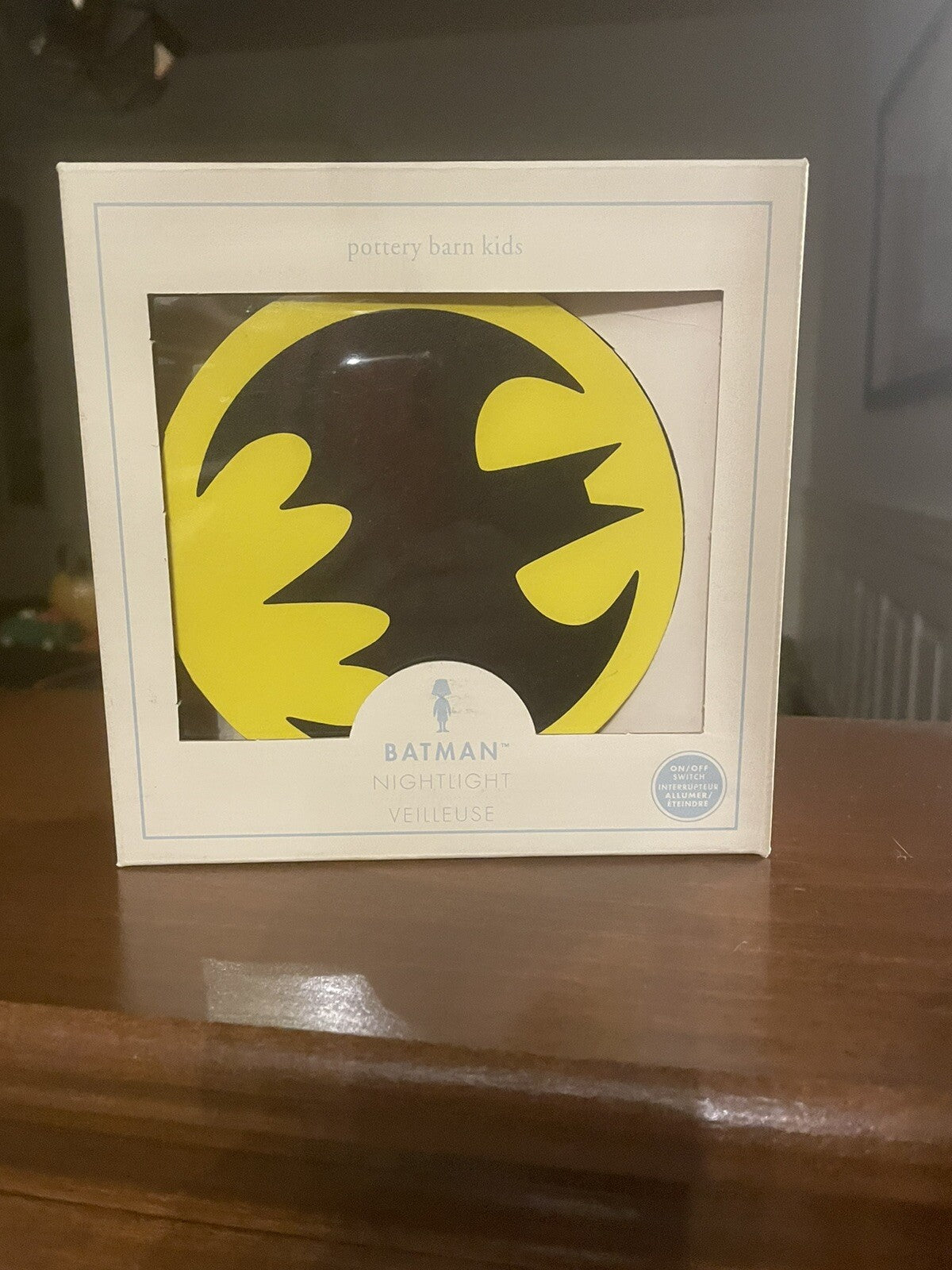 Pottery barn Night Light BATMAN FLASH JUSTICE League birthday holiday gift ..