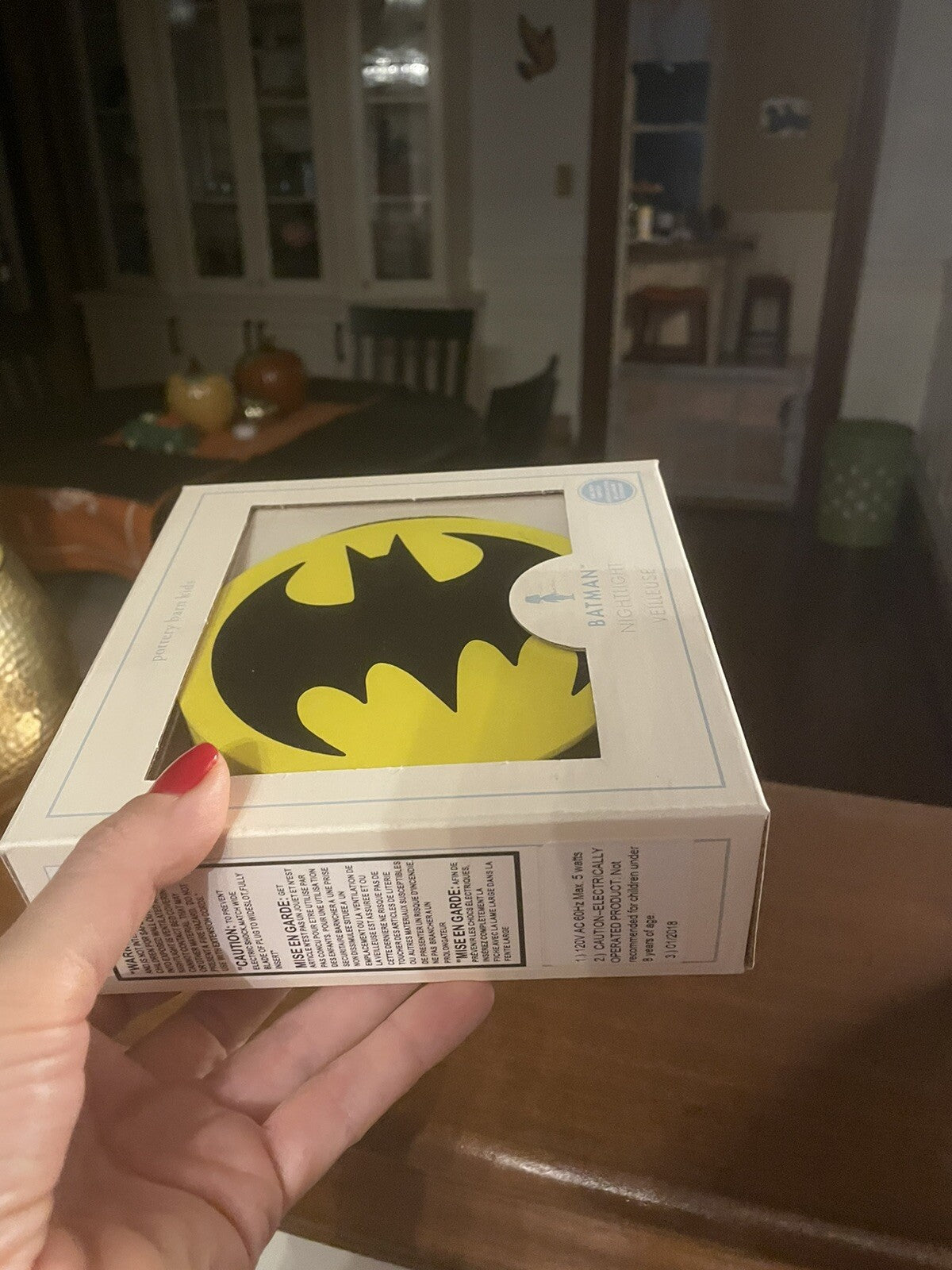 Pottery barn Night Light BATMAN FLASH JUSTICE League birthday holiday gift ..