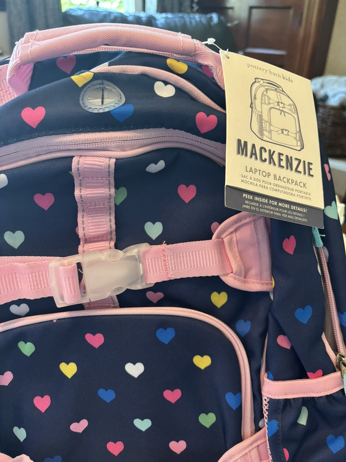 Disney School Pottery barn BACKPACK holiday Rainbow HEART+PENCIL CASE princess -