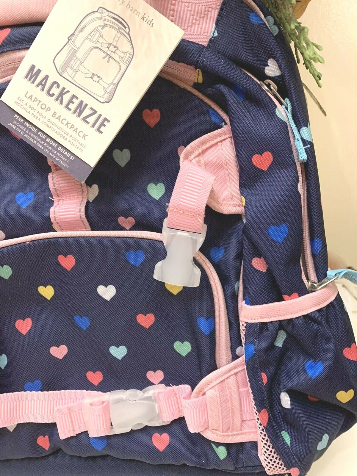 Disney School Pottery barn BACKPACK holiday Rainbow HEART+PENCIL CASE princess -