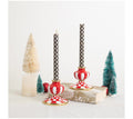 MacKenzie Childs Candle holder holiday party Christmas gift Candy $199 SET 2 .