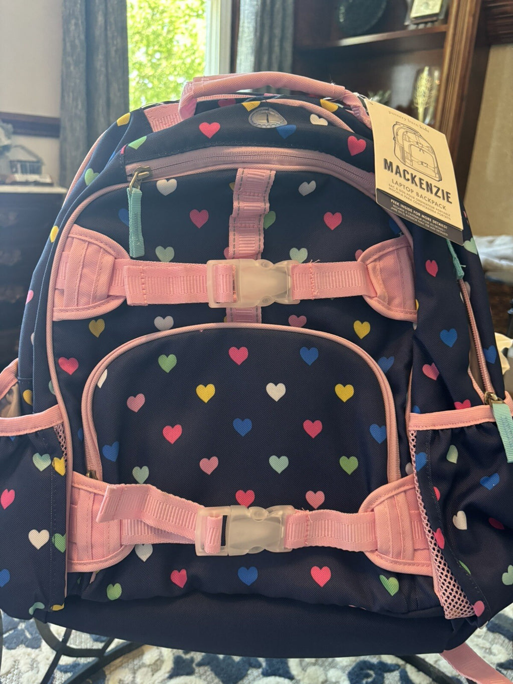 Disney School Pottery barn BACKPACK holiday Rainbow HEART+PENCIL CASE princess -