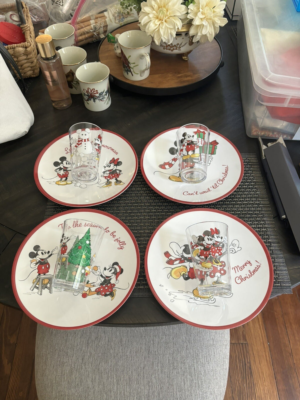 Pottery Barn Mickey Mouse Holiday kids Disney Christmas party SET 8 school a