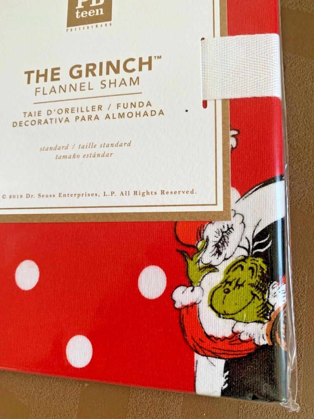 Pottery Barn Grinch Christmas pillow Sham Dr Seuss Holiday Gift party disney 1