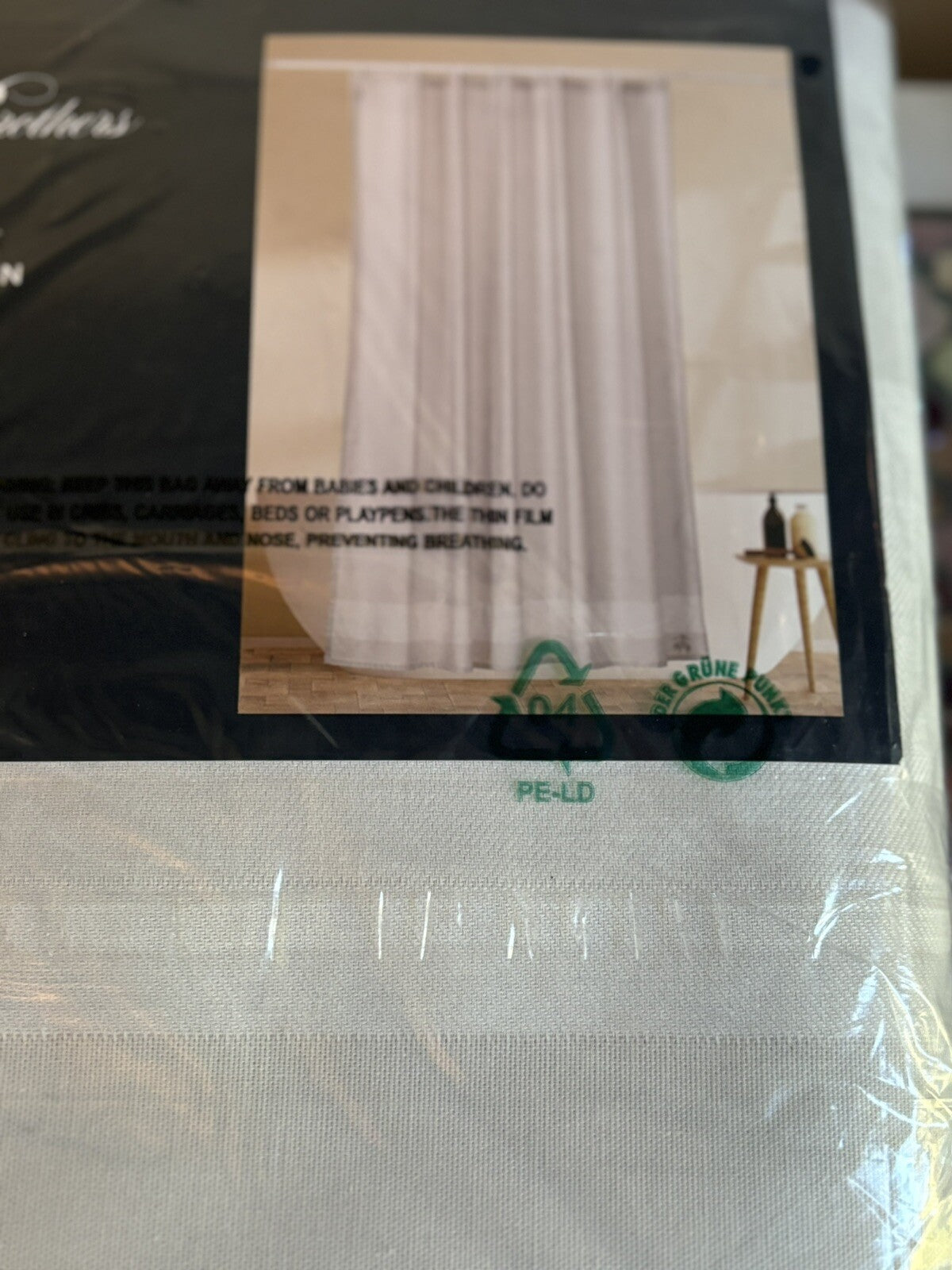 Brooks Brothers Shower Curtain Holiday Guest Herringbone Designer Gift $139 =