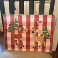 Rudolph holiday Pottery Barn placemat Disney gift sport party school Deer kid n