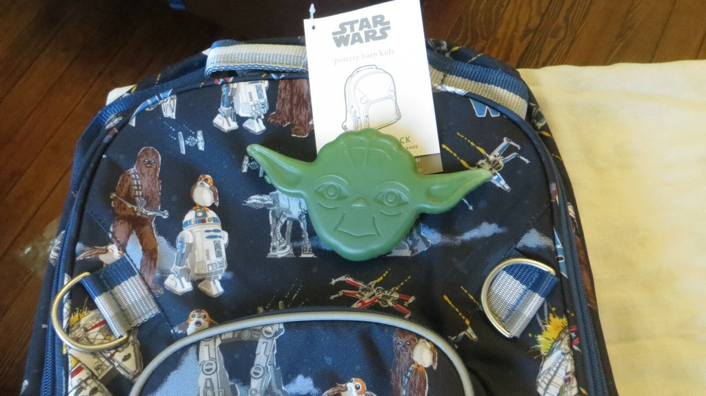 School Disney Pottery barn STAR WARS LARGE BACKPACK Solo+Grogu Bag Mandalorian .