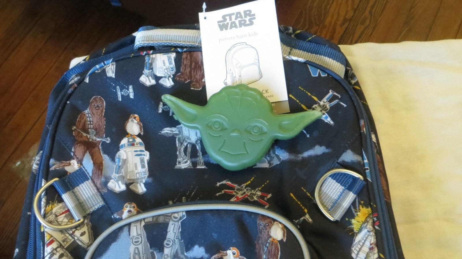 School Disney Pottery barn STAR WARS LARGE BACKPACK Solo+Grogu Bag Mandalorian .