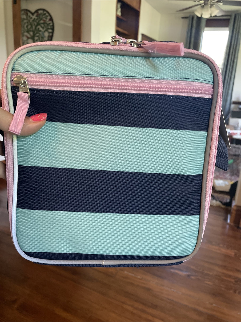 Pottery Barn  School  LUNCH BOX BAg disney travel princess stripe girl pink  =