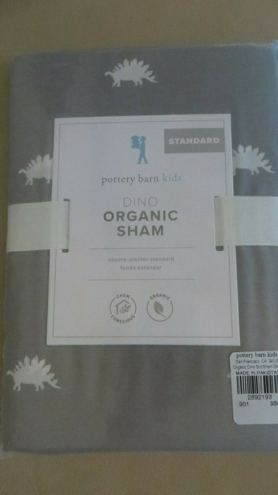 Disney pottery barn Pillow Sham dinosaur school boy Jurassic party star boy -