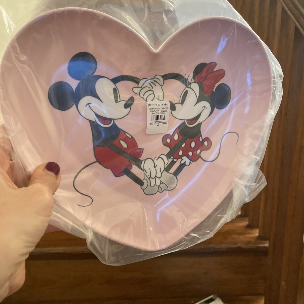 Pottery Barn Disney Mickey Mouse Plate gift holiday school minnie party -