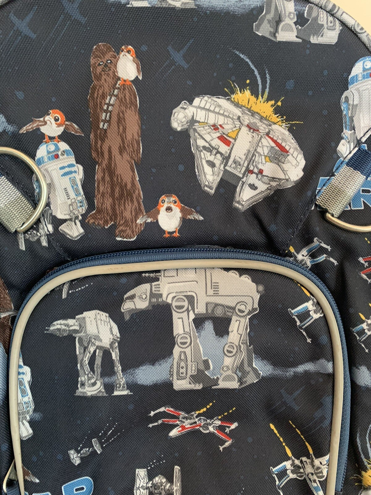 School Disney Pottery barn STAR WARS LARGE BACKPACK Solo+Grogu Bag Mandalorian .
