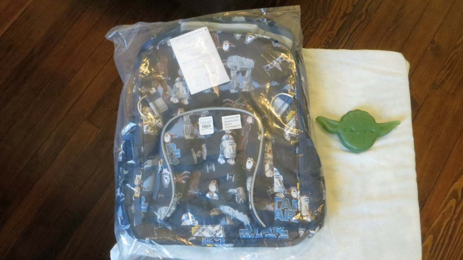 School Disney Pottery barn STAR WARS LARGE BACKPACK Solo+Grogu Bag Mandalorian .