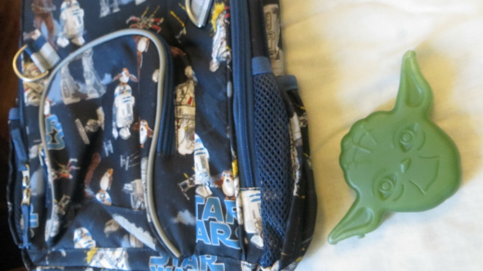 School Disney Pottery barn STAR WARS LARGE BACKPACK Solo+Grogu Bag Mandalorian .