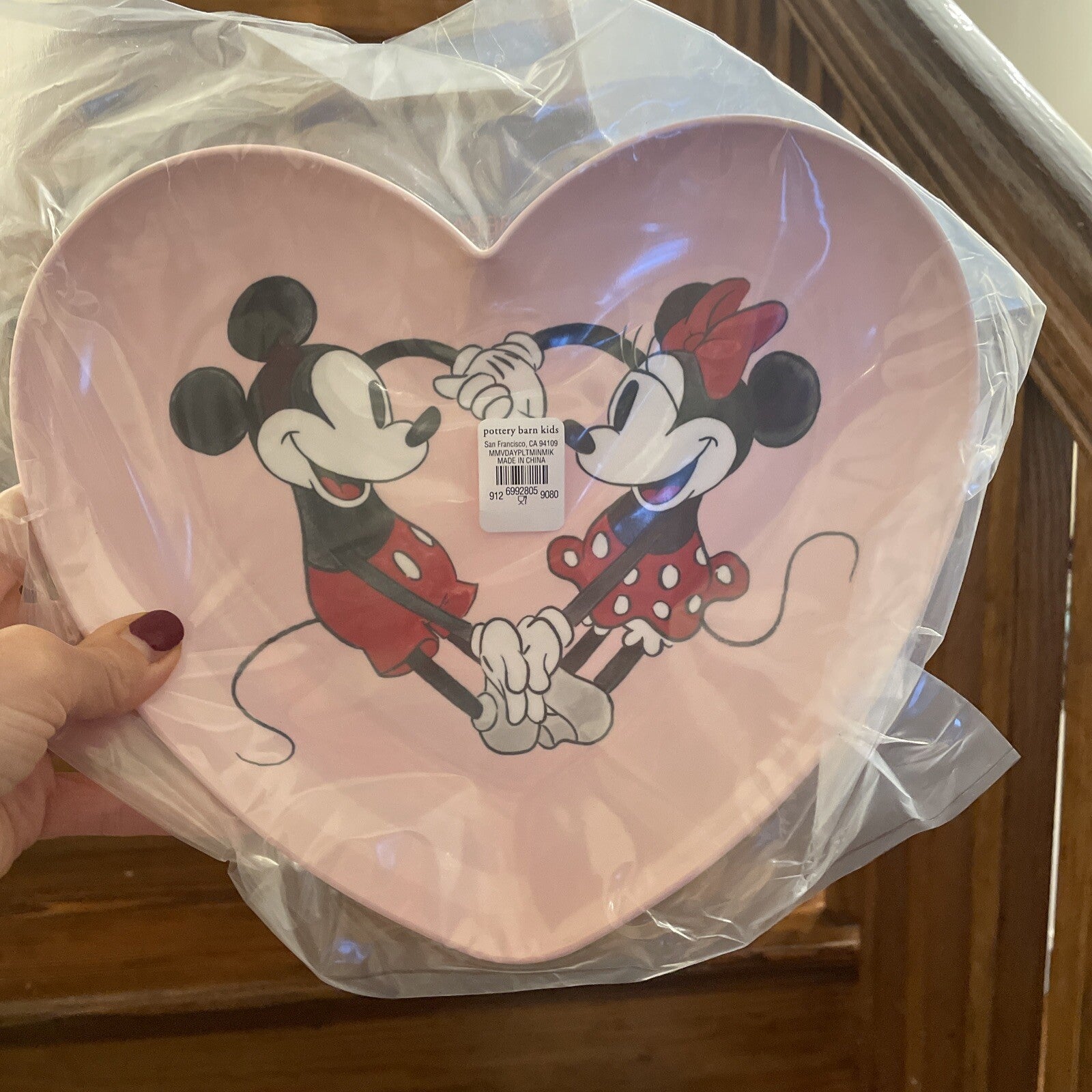 Pottery Barn Disney Mickey Mouse Plate gift holiday school minnie party -