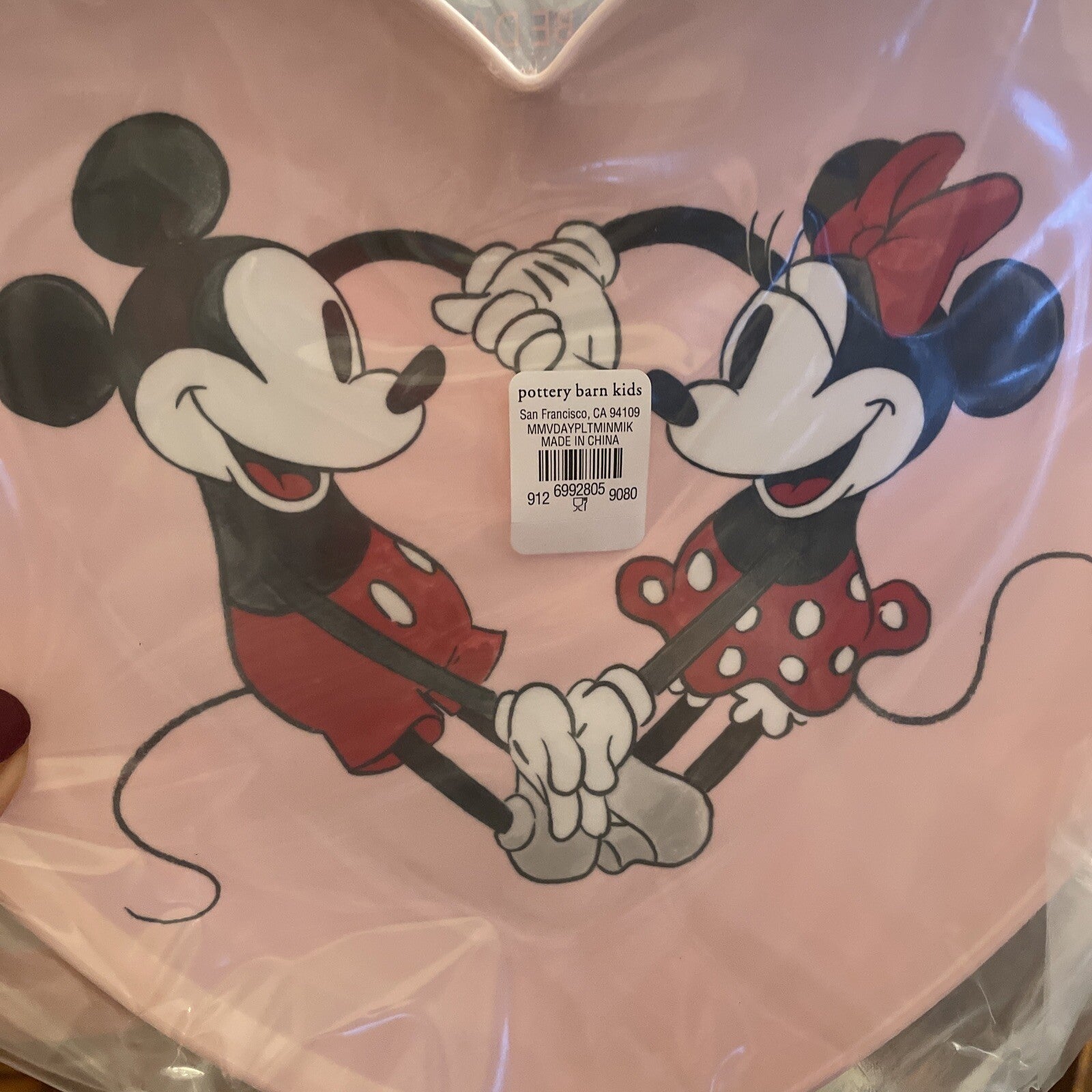 Pottery Barn Disney Mickey Mouse Plate gift holiday school minnie party -