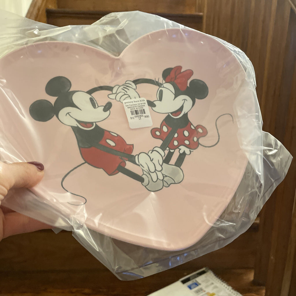 Pottery Barn Disney Mickey Mouse Plate gift holiday school minnie party -
