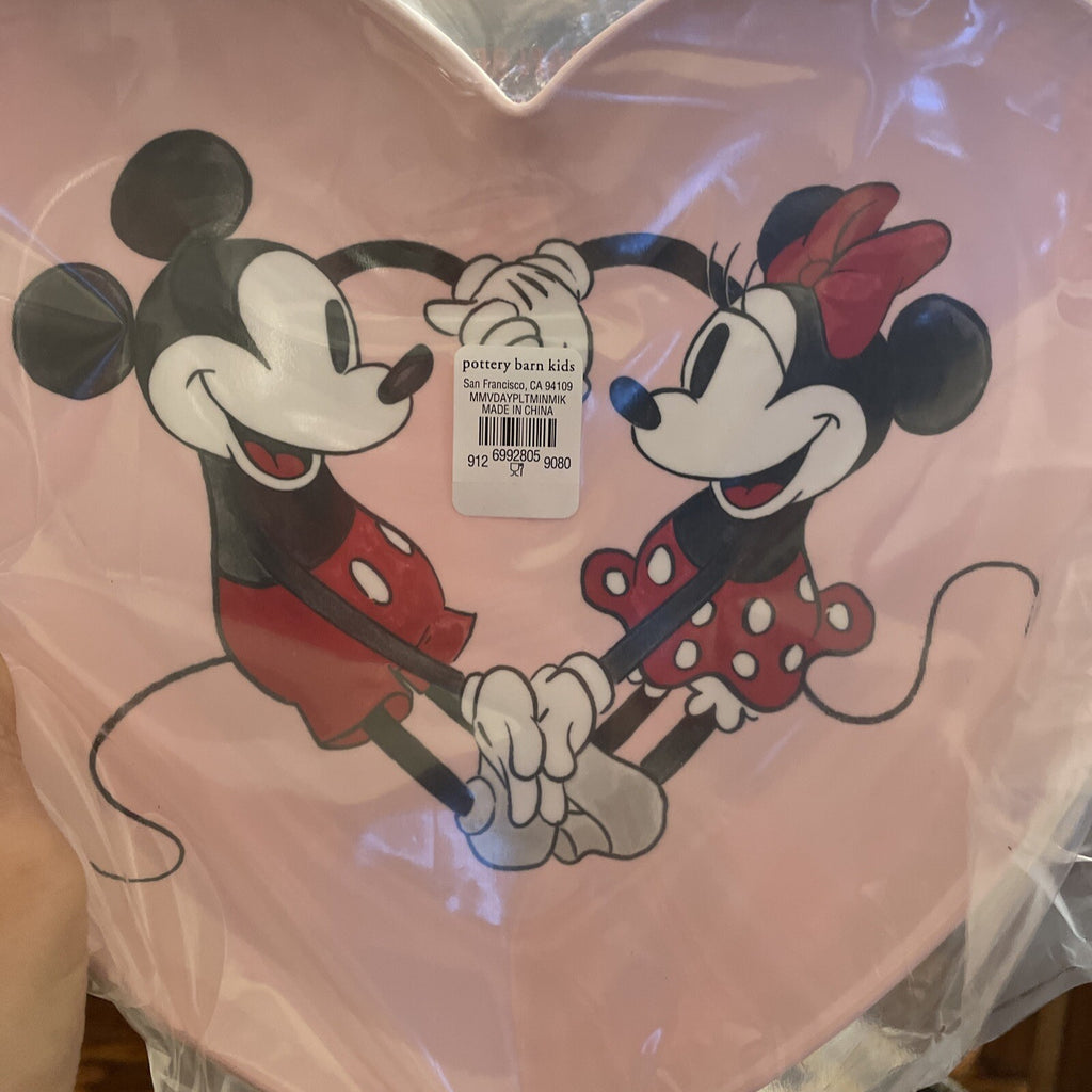 Pottery Barn Disney Mickey Mouse Plate gift holiday school minnie party -