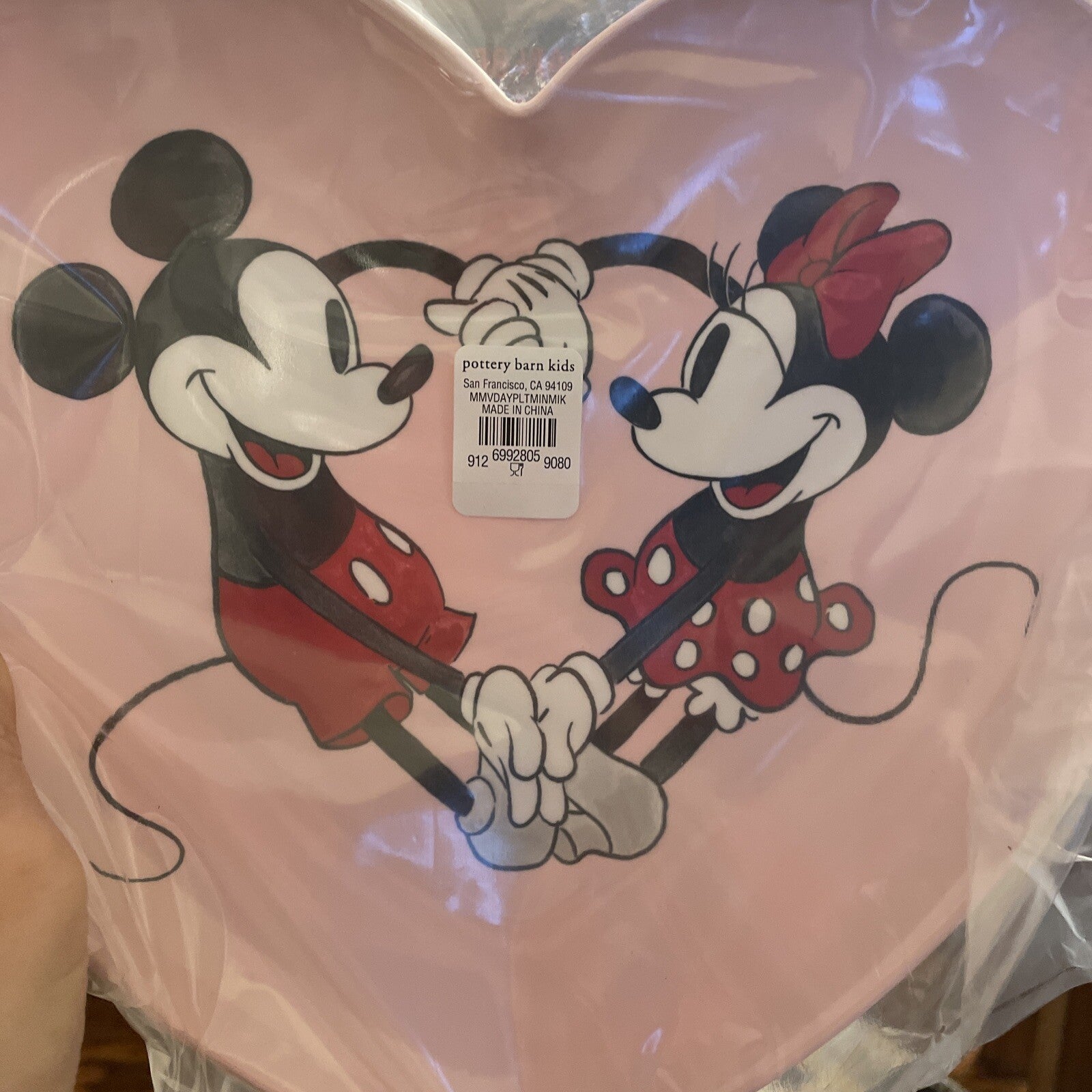 Pottery Barn Disney Mickey Mouse Plate gift holiday school minnie party -