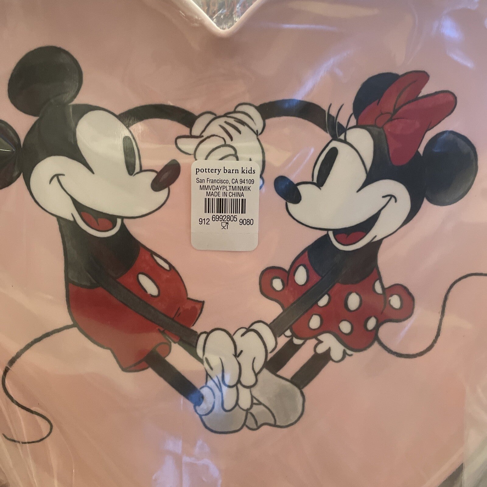 Pottery Barn Disney Mickey Mouse Plate gift holiday school minnie party -