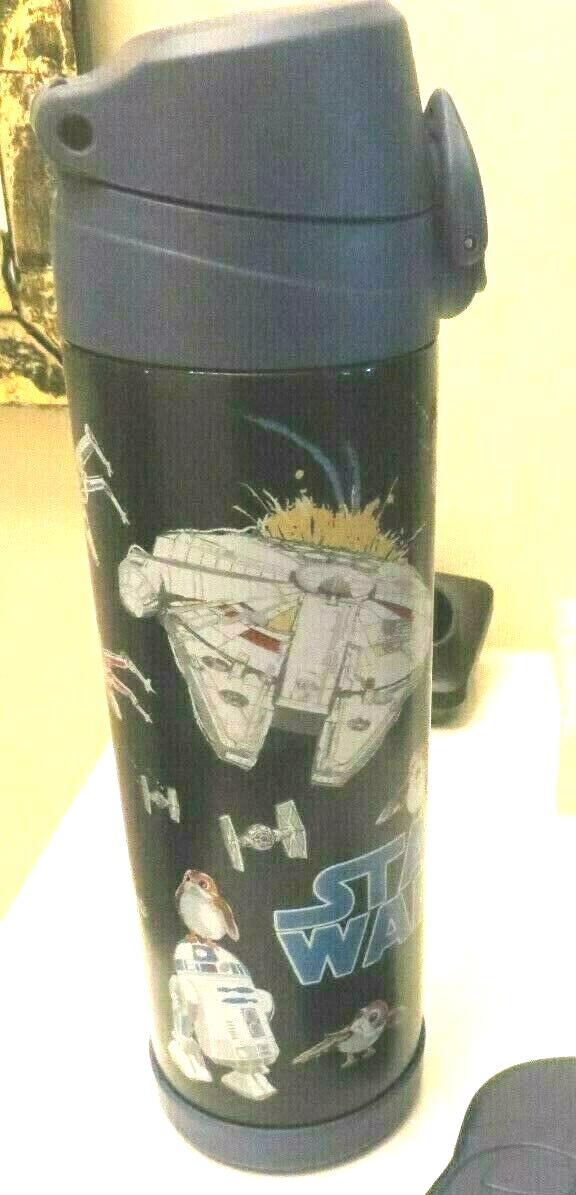 Pottery Barn School Disney LARGE STAR WARS WATER BOTTLE droid solo JEDI space ,