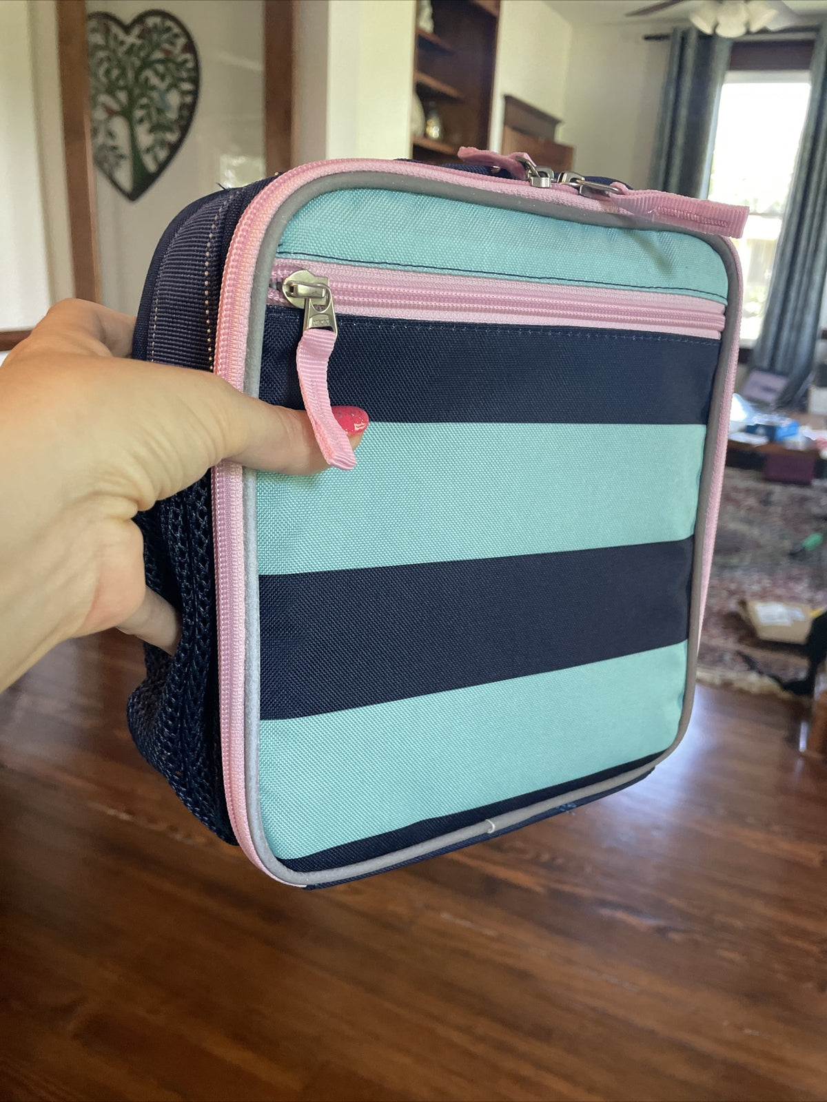 Pottery Barn  School  LUNCH BOX BAg disney travel princess stripe girl pink  =