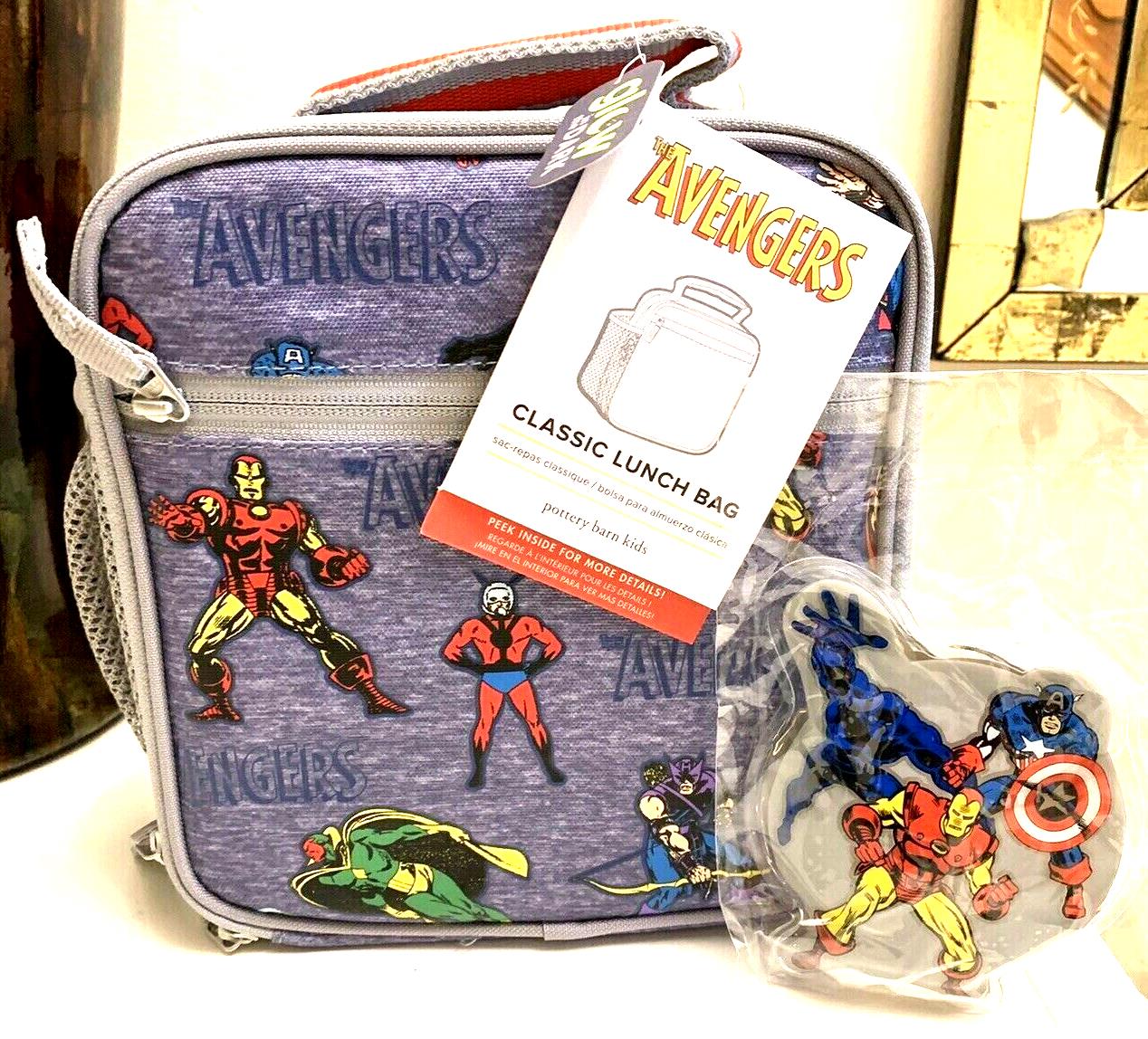 school Pottery Barn Marvel avengers Iron Man Thor Lunch BAG Disney Hulk Hero n