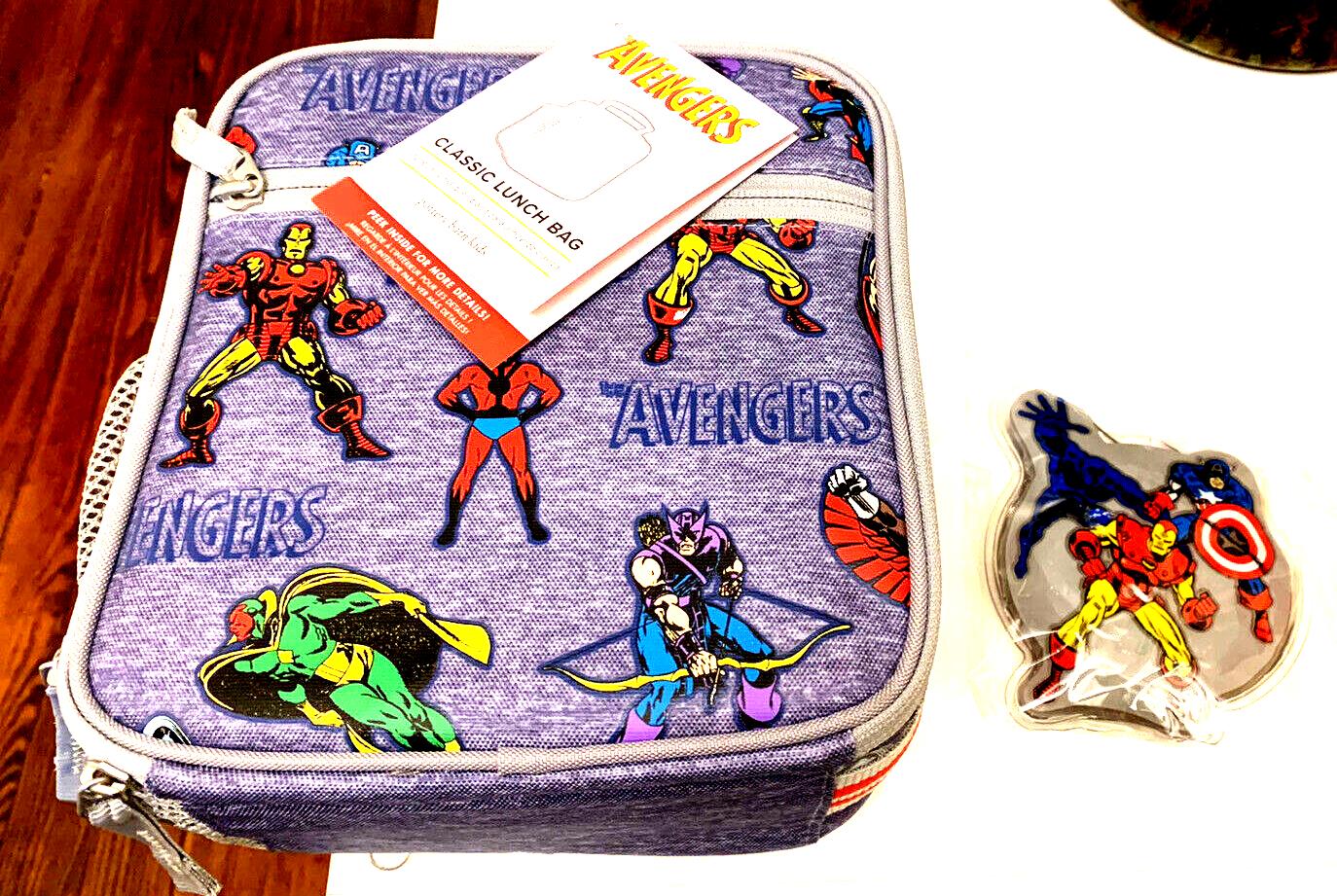 school Pottery Barn Marvel avengers Iron Man Thor Lunch BAG Disney Hulk Hero n