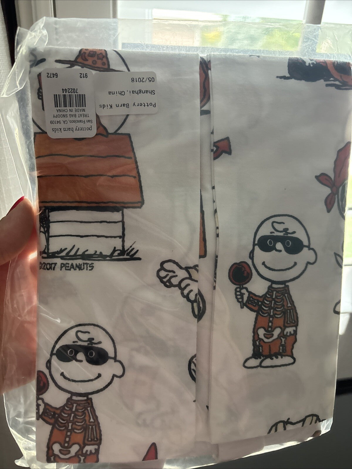 Snoopy Disney Pottery barn Halloween Treat bag holiday gift school Pillowcase  =