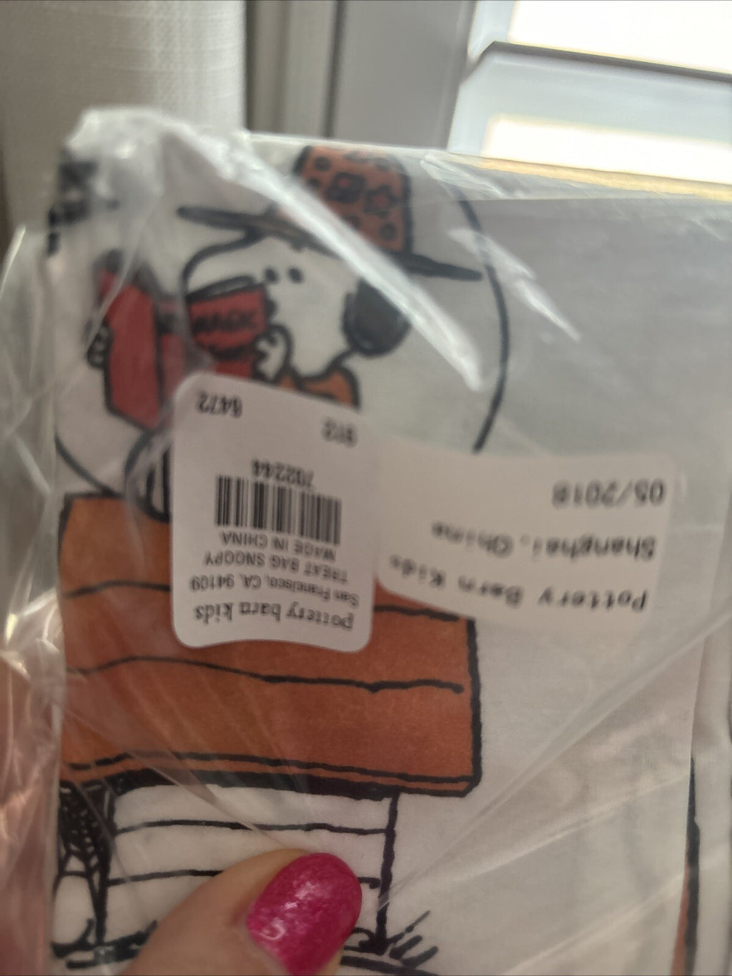 Snoopy Disney Pottery barn Halloween Treat bag holiday gift school Pillowcase  =
