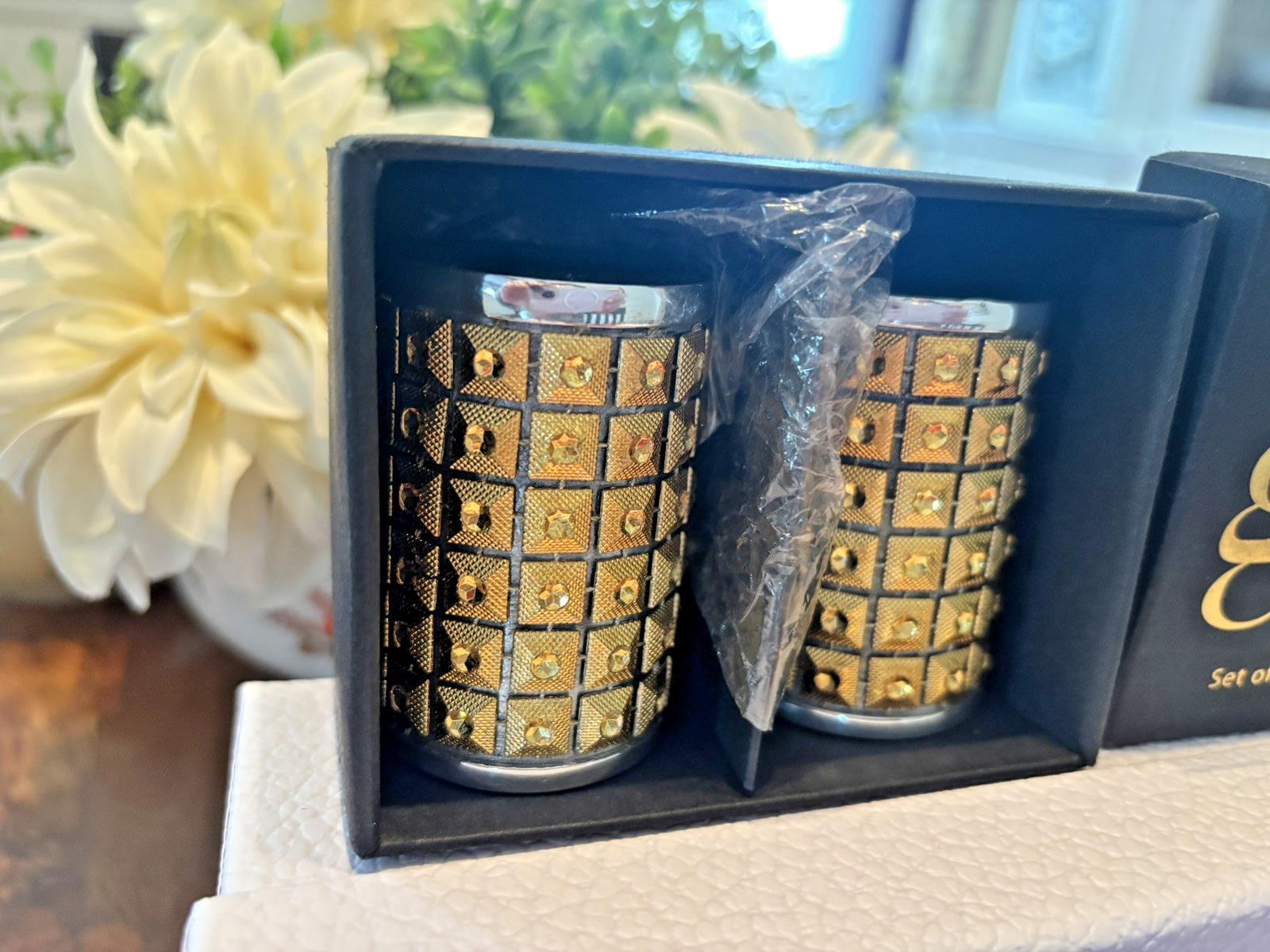 MacKenzie Childs Glow Candle Holder holiday Easter Dinner party guest  SET 2 `