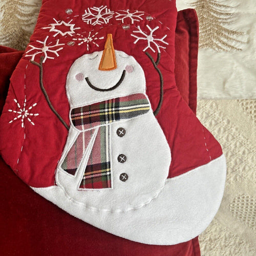 Disney Holiday Pottery Barn Christmas stocking Snowman gift party school kid `