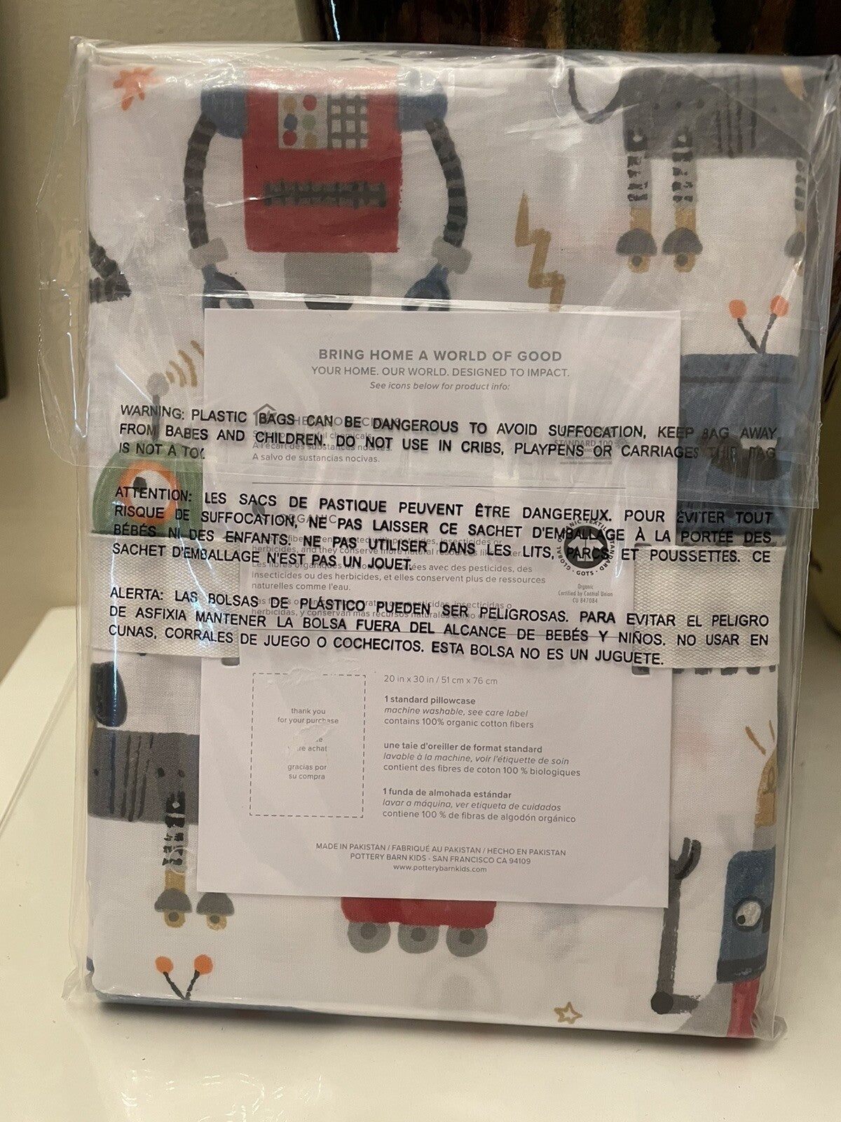 Pottery Barn space star wars school Solo droid planet Robot Disney Pillowcase "