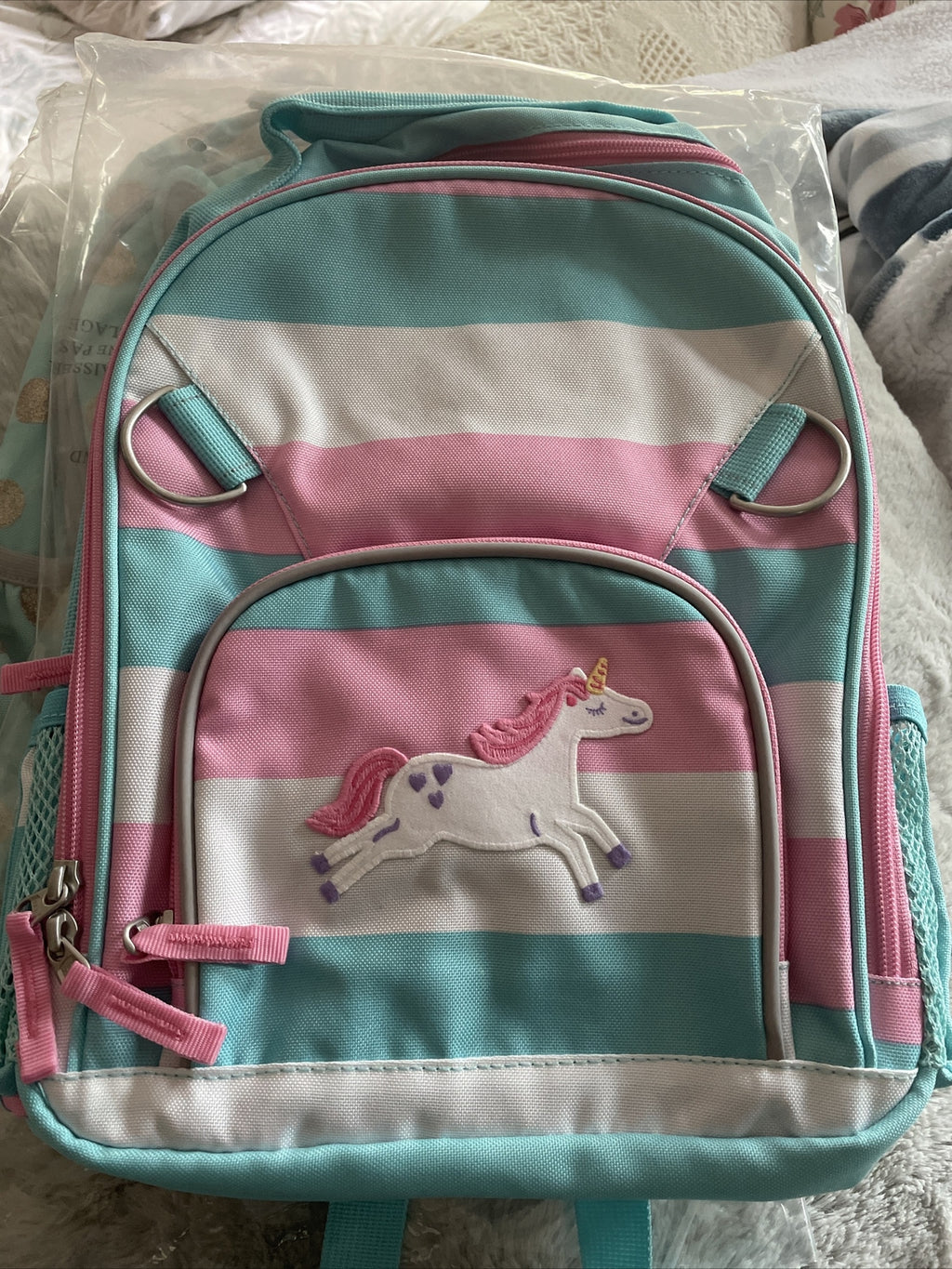 school Pottery barn BACKPACK Disney Princess bag unicorn pink rainbow travel ??-