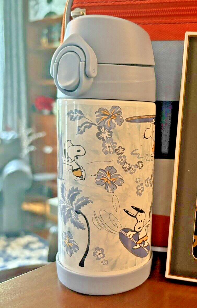 SNOOPY Pottery barn school Peanuts Disney Water Bottle Unicorn gift Girl SET .