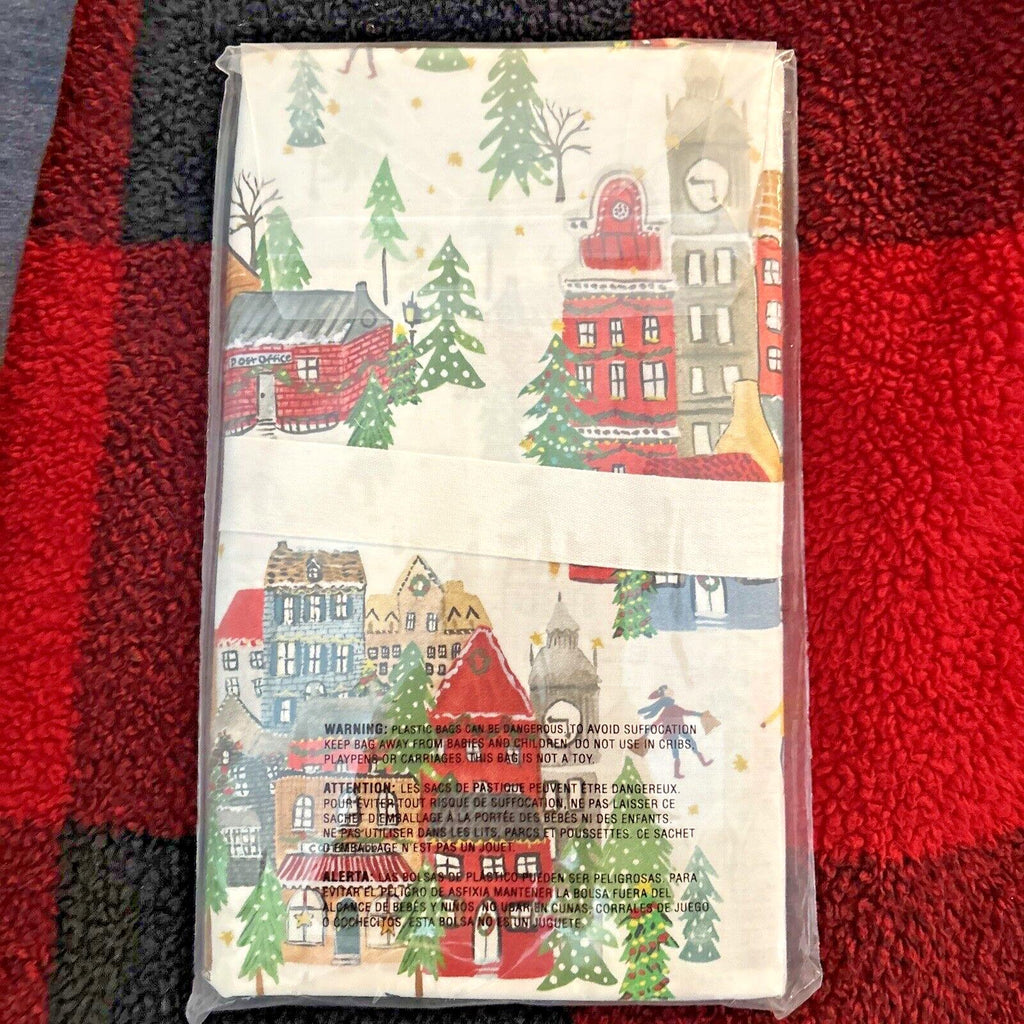 pottery barn Holiday 12 Days Christmas City Country gift party Pillowcase SET 2y