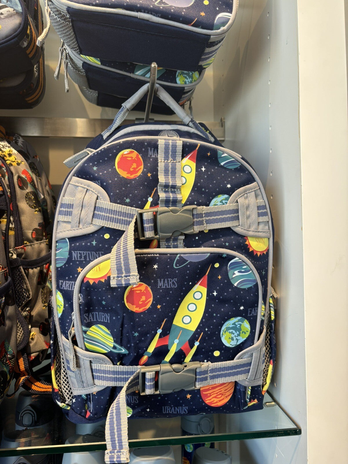 Disney School Pottery barn Backpack Solar space planet holiday boy star ?? .