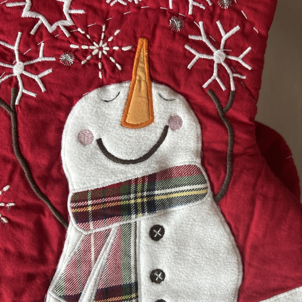 Disney Holiday Pottery Barn Christmas stocking Snowman gift party school kid `