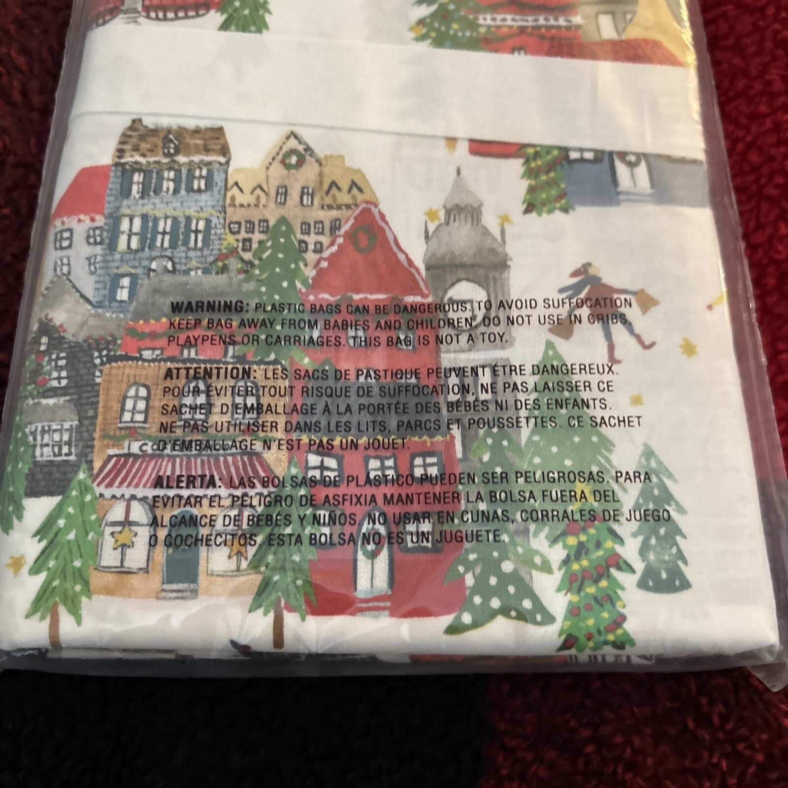pottery barn Holiday 12 Days Christmas City Country gift party Pillowcase SET 2y