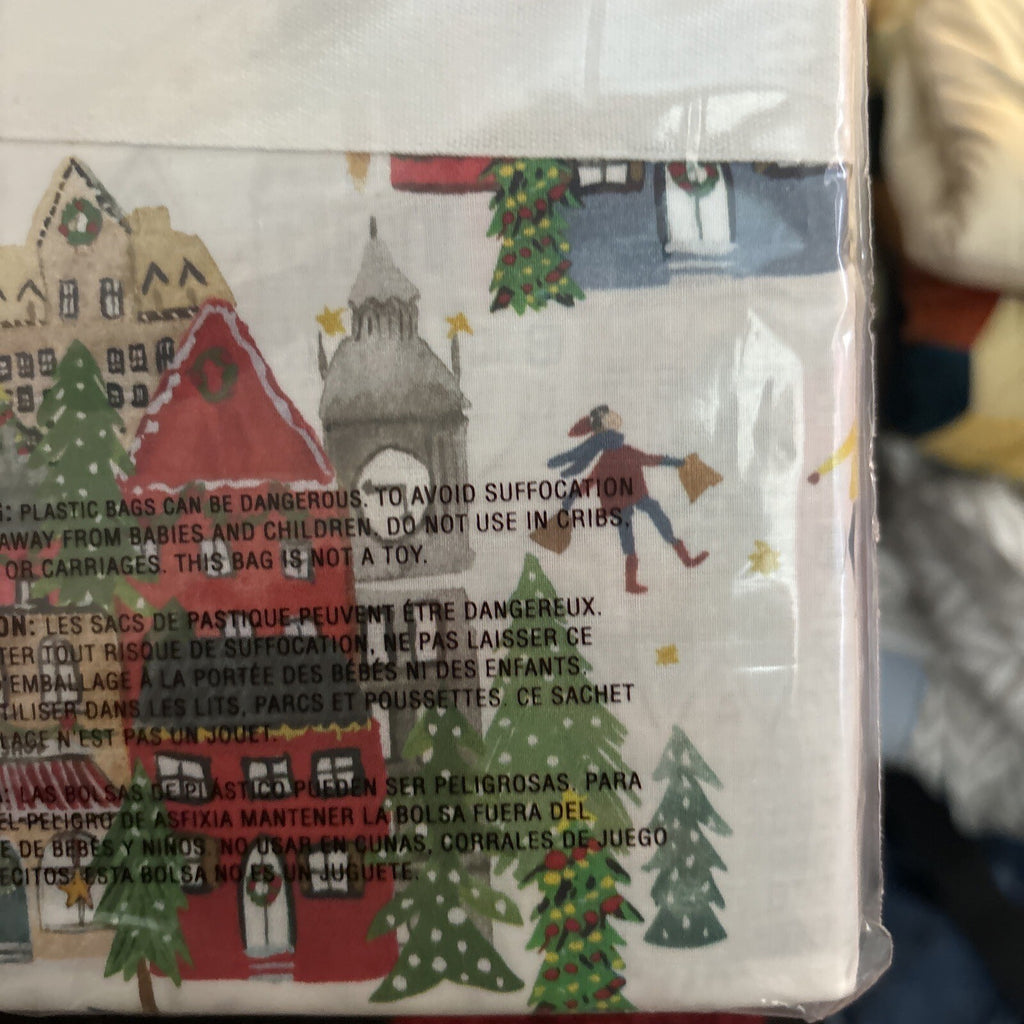 pottery barn Holiday 12 Days Christmas City Country gift party Pillowcase SET 2y