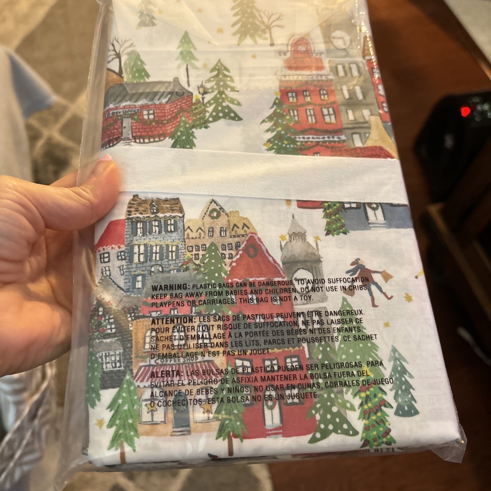 pottery barn Holiday 12 Days Christmas City Country gift party Pillowcase SET 2y