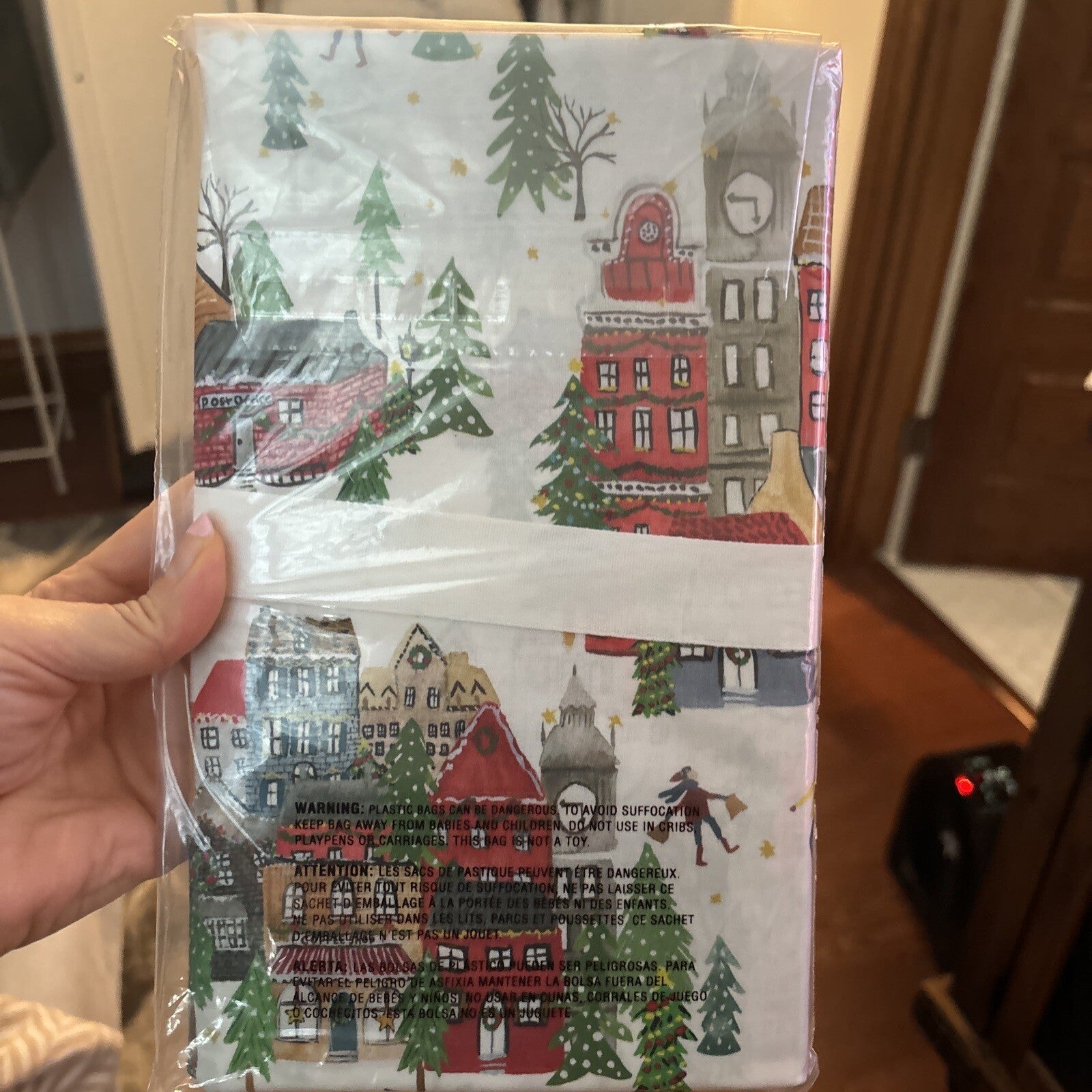 pottery barn Holiday 12 Days Christmas City Country gift party Pillowcase SET 2y