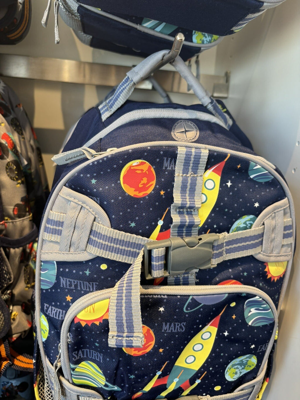 Disney School Pottery barn Backpack Solar space planet holiday boy star ?? .