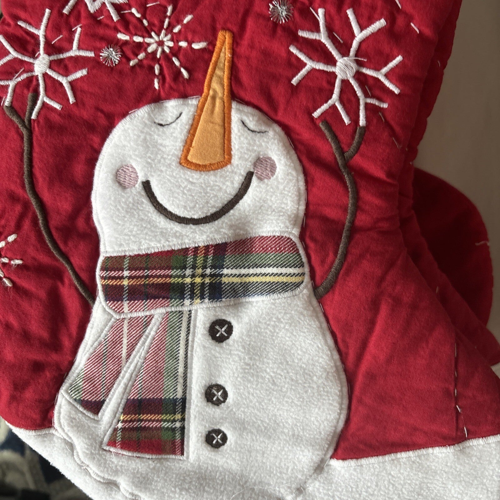 Disney Holiday Pottery Barn Christmas stocking Snowman gift party school kid `