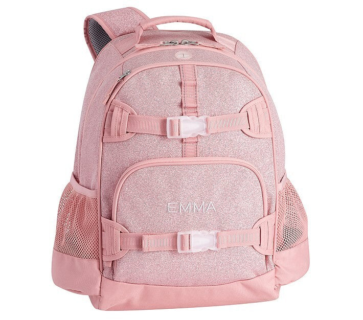 Pottery barn School glitter BACKPACK LARGE Disney+LUNCH bag travel girl set .