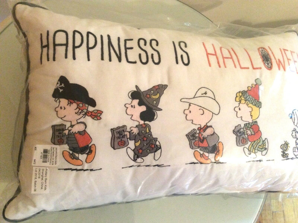 Snoopy Pottery Barn Peanuts HOLIDAY PILLOW SHEET SET Disney halloween kid gift ]