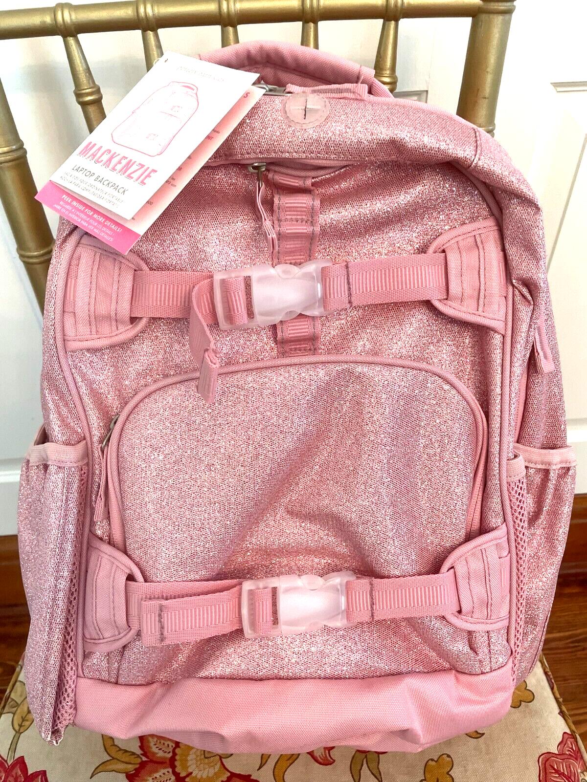 Pottery barn School glitter BACKPACK LARGE Disney+LUNCH bag travel girl set .