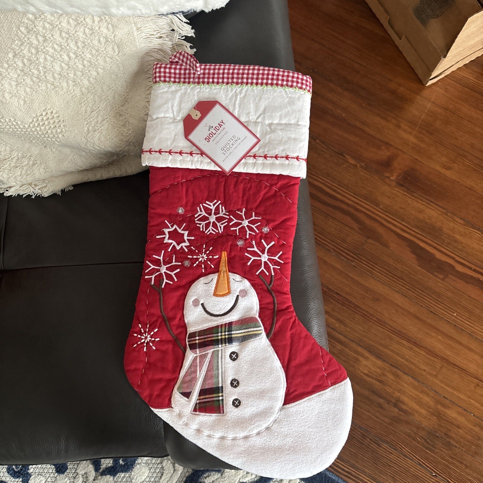 Disney Holiday Pottery Barn Christmas stocking Snowman gift party school kid `