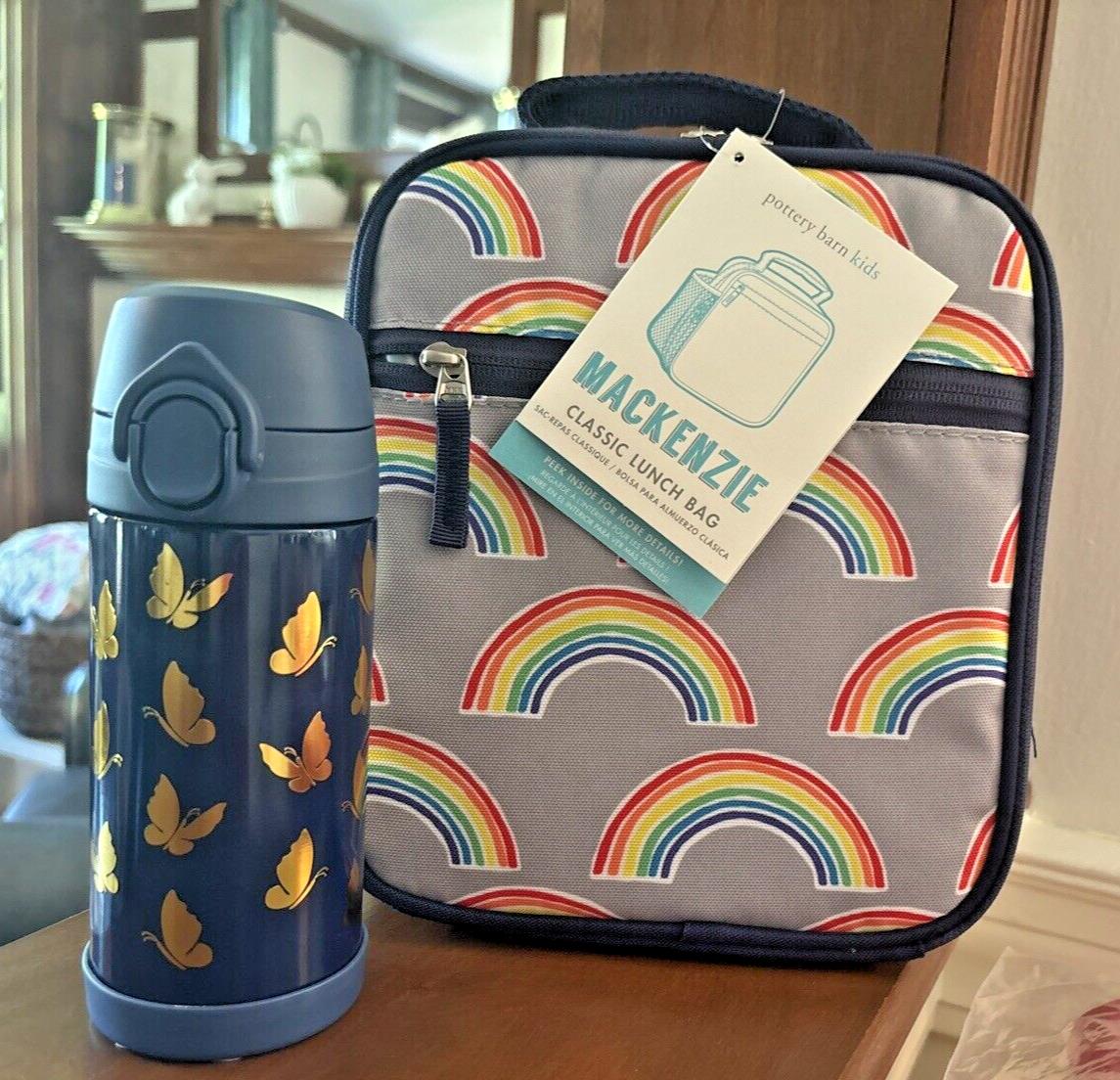School Pottery barn Backpack + LUNCH BOX Bag RAINBOW+ WATER+BAG Disney kids ./